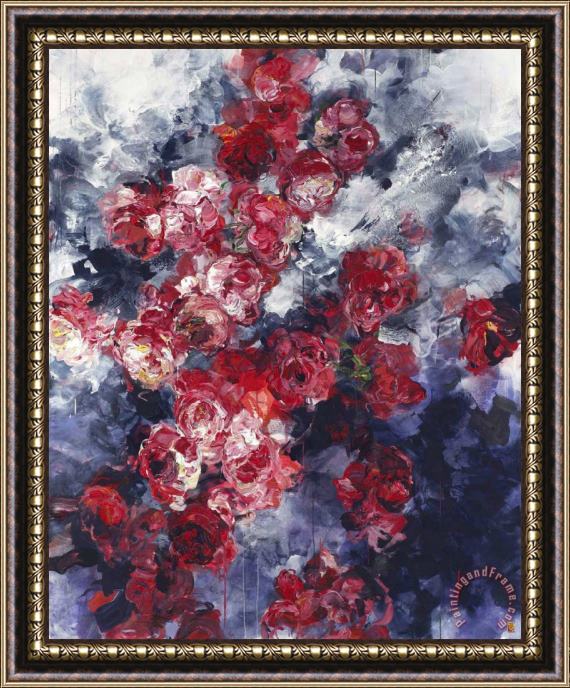 Bobbie Burgers Flowers Blooming Framed Painting