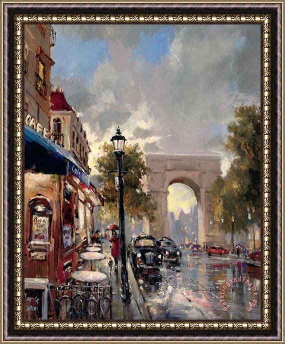 brent heighton Arc De Triomphe Avenue Framed Print brent heighton Arc De Triomphe Avenue Framed Print