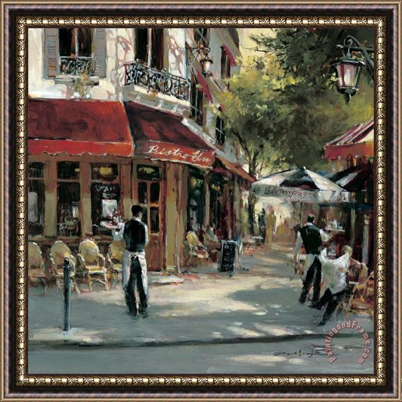 brent heighton Bistro Waiters Framed Painting