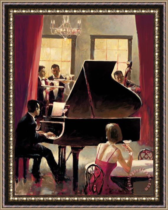 brent heighton Piano Jazz Framed Painting