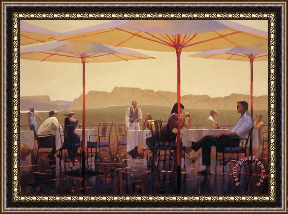 brent lynch Winery Terrace Framed Painting
