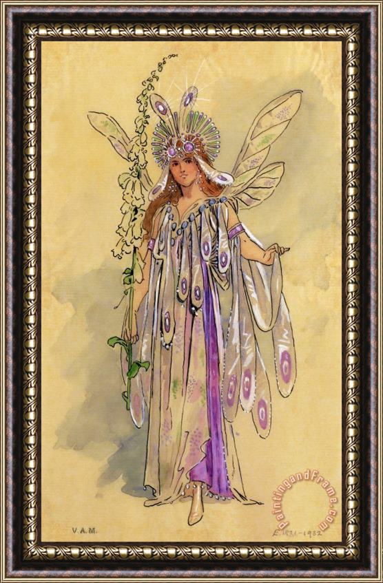 C Wilhelm Titania Queen of the Fairies A Midsummer Night's Dream Framed Painting