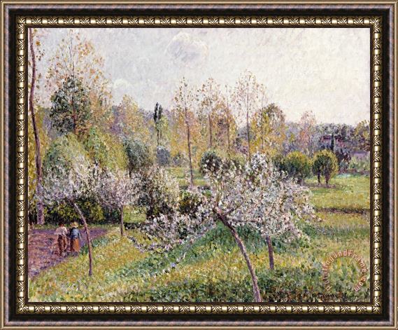Camille Pissarro Apple Trees in Blossom, Eragny Framed Painting