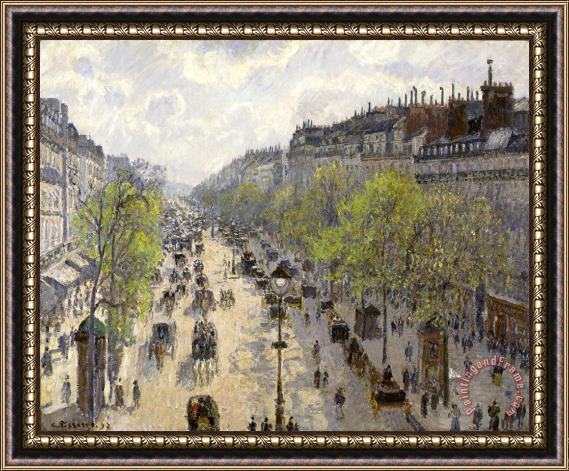 Camille Pissarro Boulevard Montmartre, Spring Framed Painting