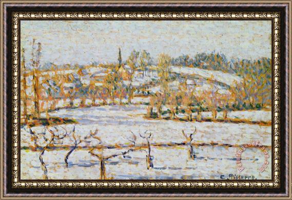 Camille Pissarro Effect of Snow at Eragny Framed Print
