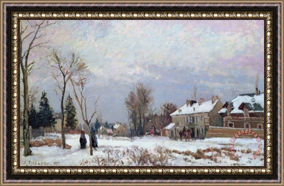 Camille Pissarro Effects of Snow Framed Painting