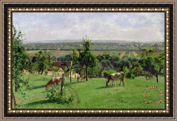 Camille Pissarro Hillside of Vesinet Framed Painting
