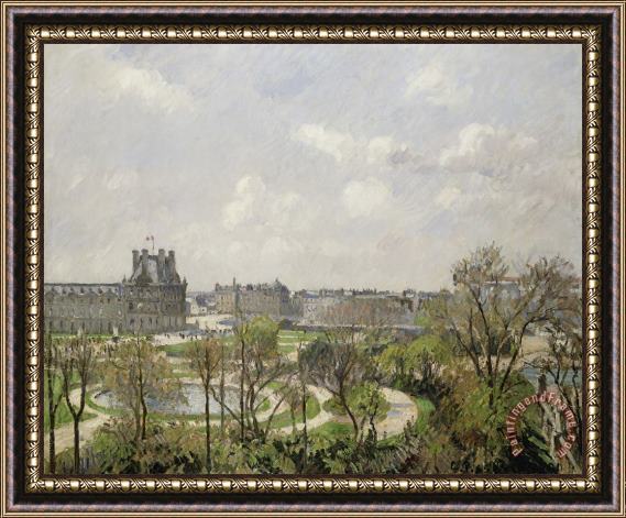 Camille Pissarro Jardin Des Tuileries, Spring Morning Framed Painting