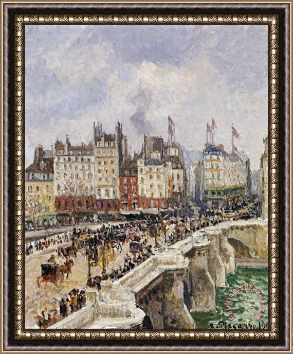 Camille Pissarro Le Pont Neuf Framed Painting