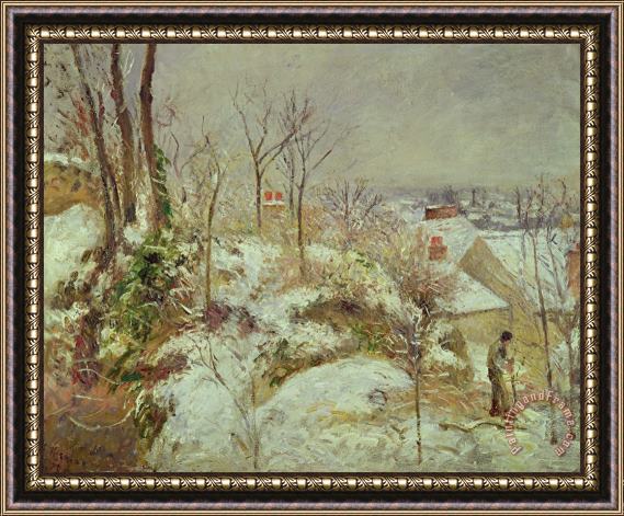 Camille Pissarro Snow Scene Framed Painting