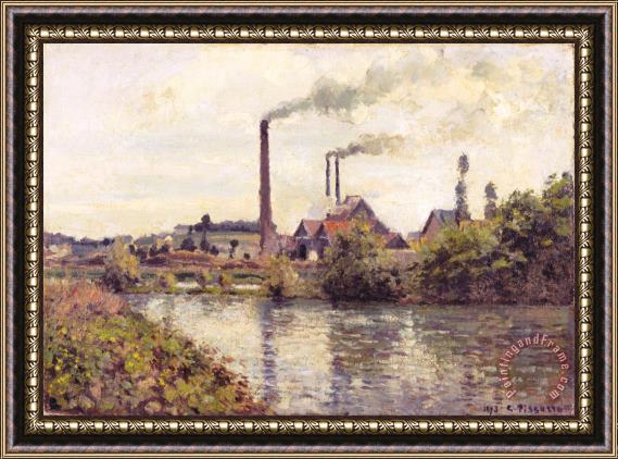 Camille Pissarro The Factory at Pontoise Framed Print