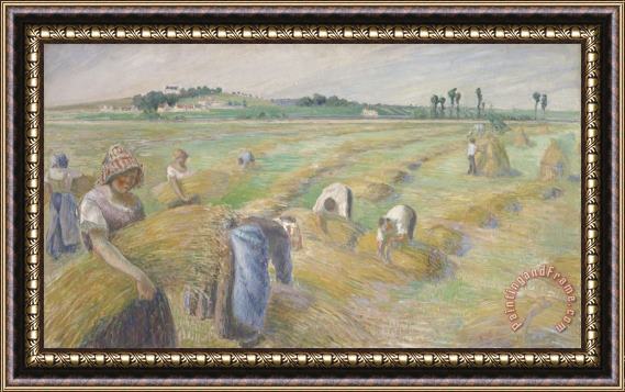 Camille Pissarro The Harvest Framed Painting