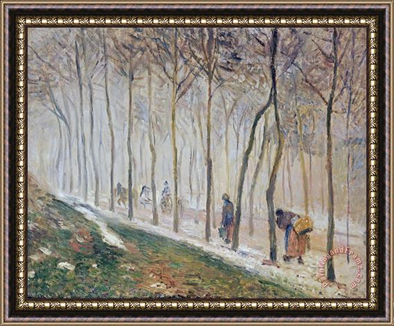 Camille Pissarro The Path, Effect of Snow Framed Painting