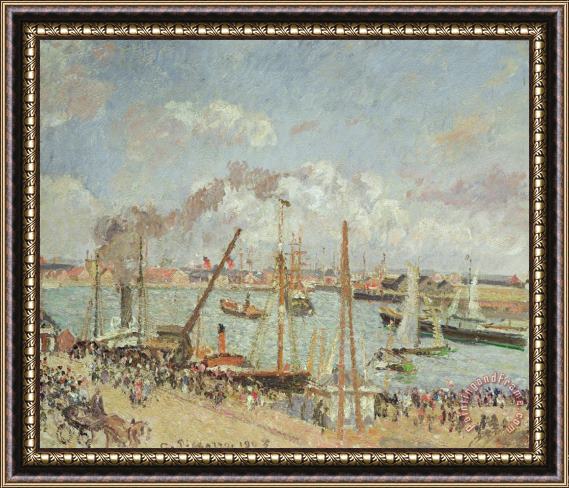 Camille Pissarro The Port of Le Havre in the Afternoon Sun Framed Print