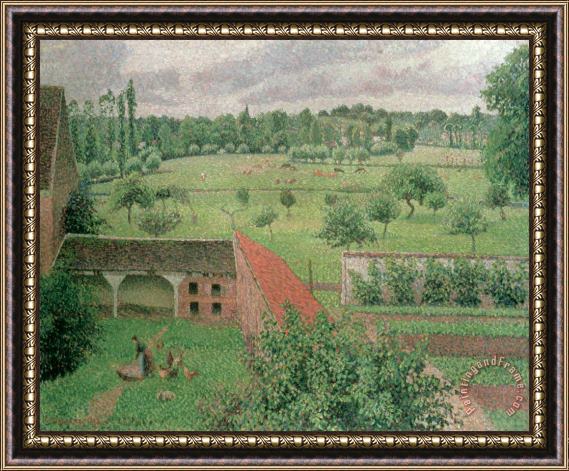 Camille Pissarro View Through a Window Framed Painting