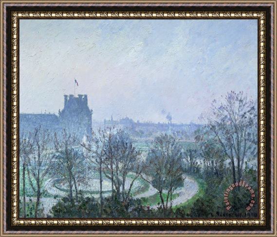 Camille Pissarro White Frost Jardin des Tuileries Framed Painting