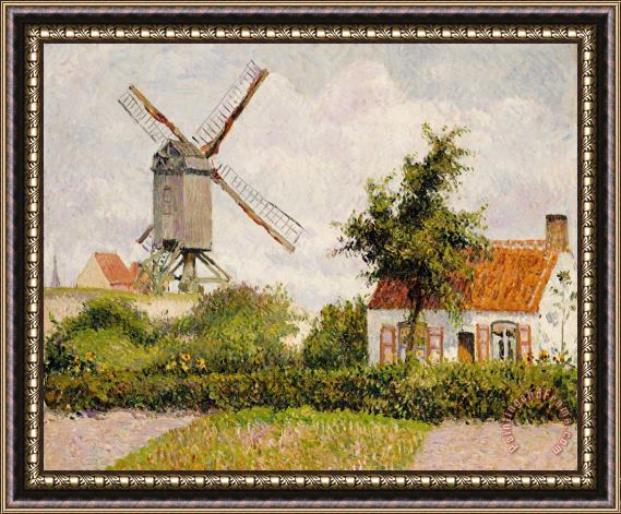 Camille Pissarro Windmill at Knokke Framed Painting