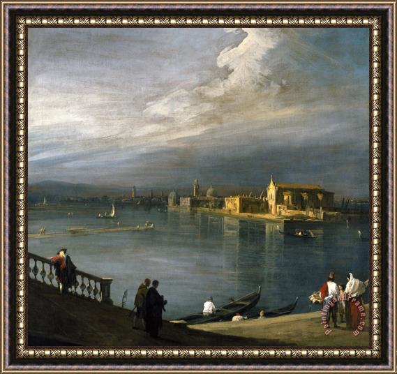 Canaletto San Cristoforo, San Michele, And Murano From The Fondamenta Nuove, Venice Framed Painting
