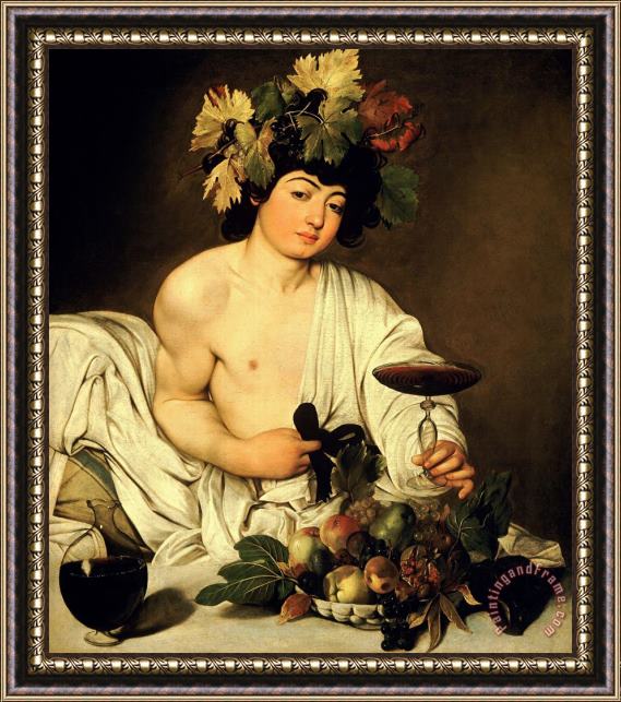 Caravaggio Bacchus 1595 Framed Painting