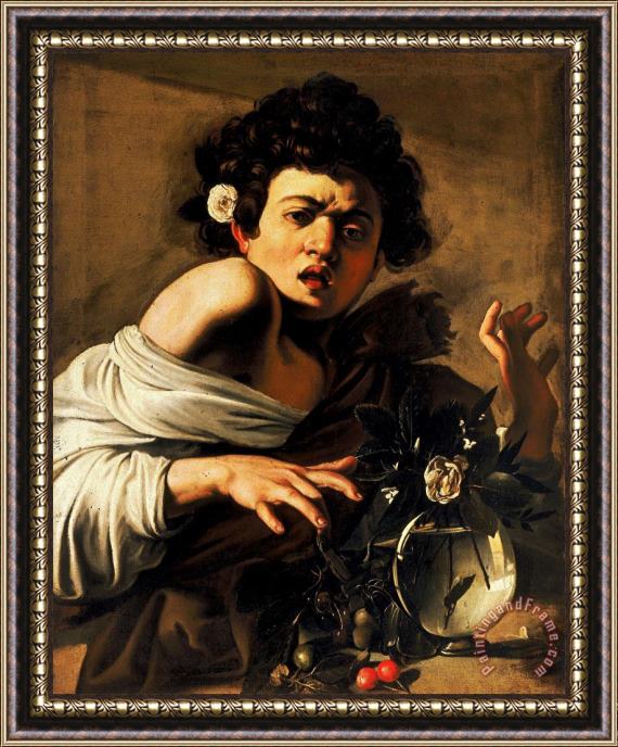 Caravaggio Boy Bitten By A Lizard Framed Painting