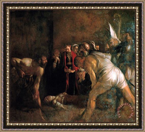 Caravaggio Burial of St. Lucy Framed Painting