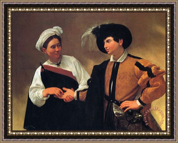 Caravaggio Fortune Teller Framed Painting