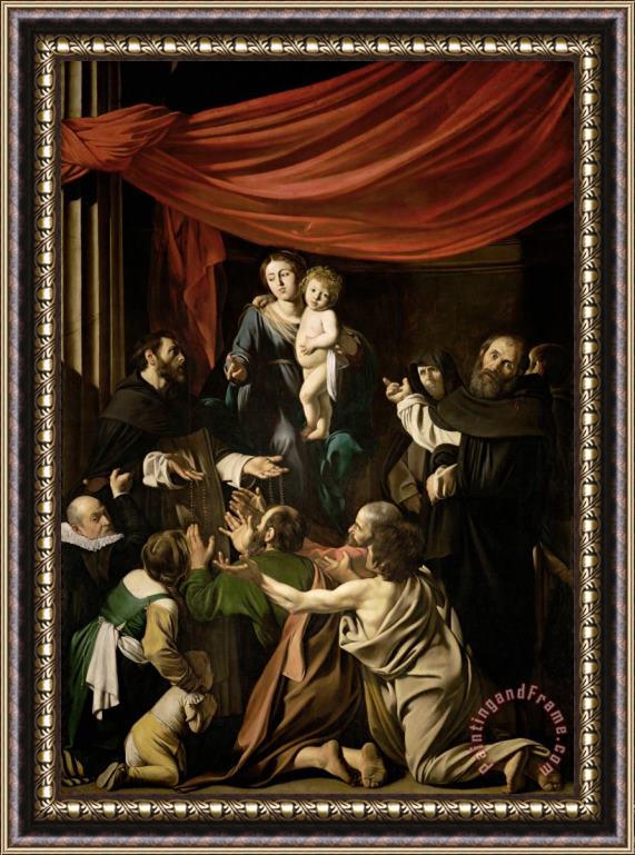 Caravaggio Madonna of The Rosary Framed Print