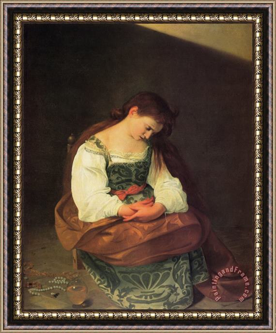 Caravaggio Magdalen 1598 Framed Painting
