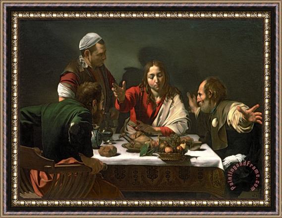 Caravaggio Supper at Emmaus 1601 Framed Painting