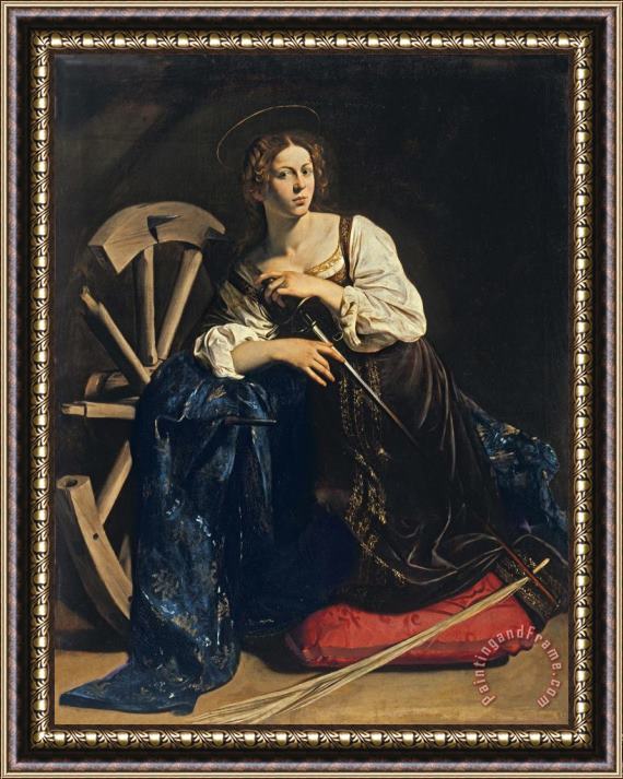 Caravaggio Svata Katerina Alexandijska Framed Print