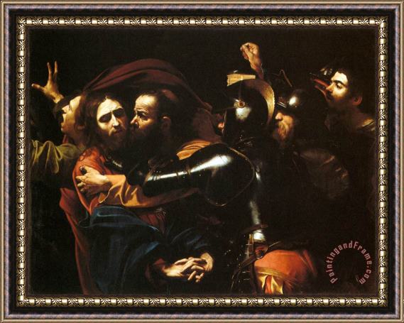 Caravaggio Taking of Christ Framed Painting