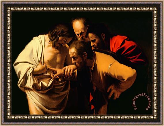 Caravaggio The Incredulity of Saint Thomas Framed Painting