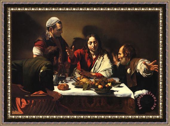 Caravaggio The Supper at Emmaus Framed Painting