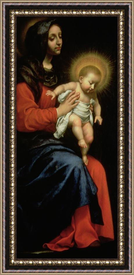 Carlo Dolci Madonna And Child Framed Painting