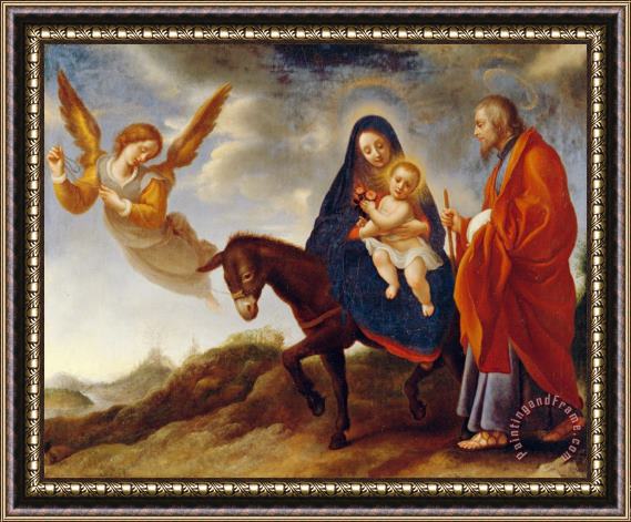 Carlo Dolci The Flight into Egypt Framed Painting