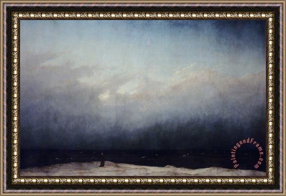 Caspar David Friedrich Monk By Sea Framed Painting