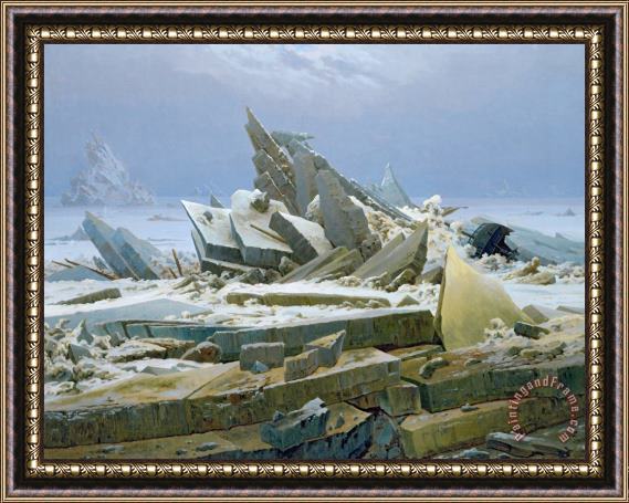 Caspar David Friedrich The Polar Sea Framed Painting