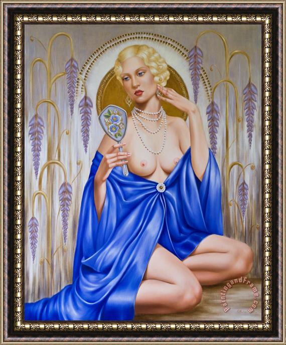 Catherine Abel Rhapsody in Blue Framed Painting