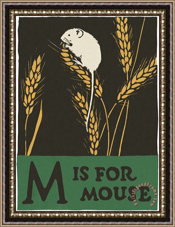 C.B. Falls Alphabet: M Is for Mouse Framed Print