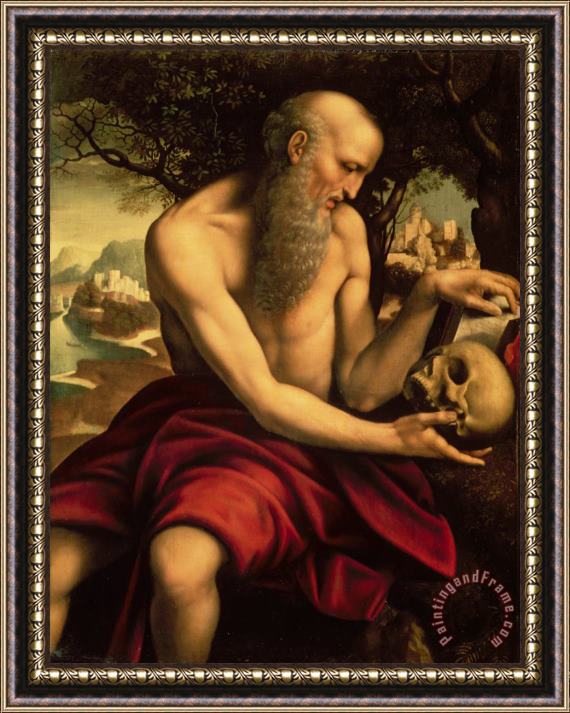 Cesare de Sesto Saint Jerome Framed Painting