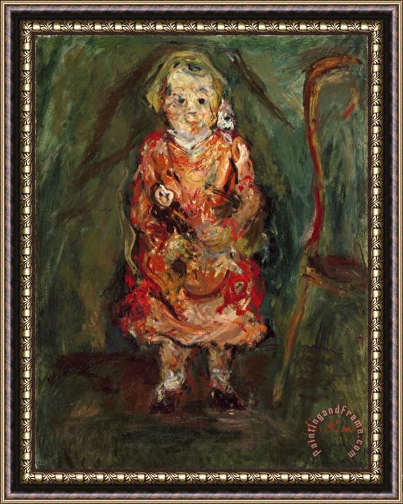 Chaim Soutine Young Girl with a Doll Framed Print