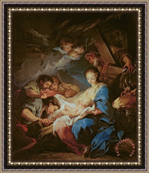 Charle van Loo The Adoration of the Shepherds Framed Print