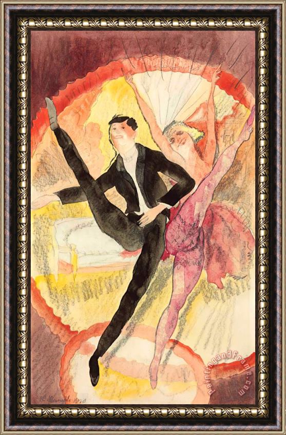 Charles Demuth In Vaudeville Two Dancers Framed Print Charles Demuth In Vaudeville Two Dancers Framed Print