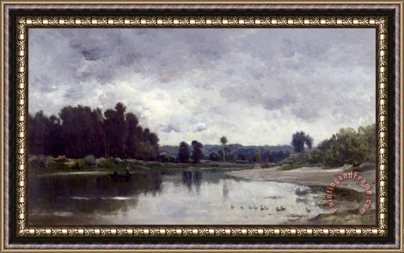 Charles Francois Daubigny Bords De Riviere Framed Painting