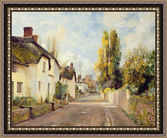 Charles James Fox Village Street Scene Framed Print