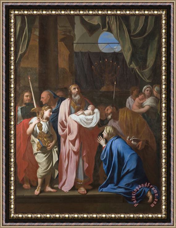 Charles Le Brun The Presentation of Christ in the Temple Framed Painting