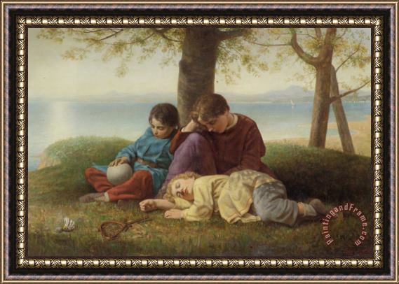 Charles Lucy Noontide Repose Framed Painting