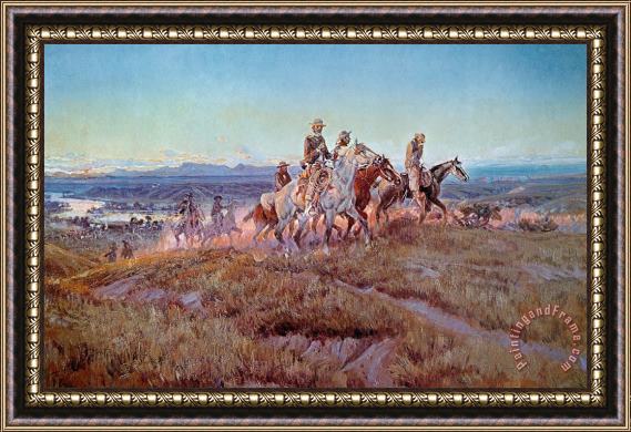 Charles Marion Russell Riders of the Open Range Framed Print