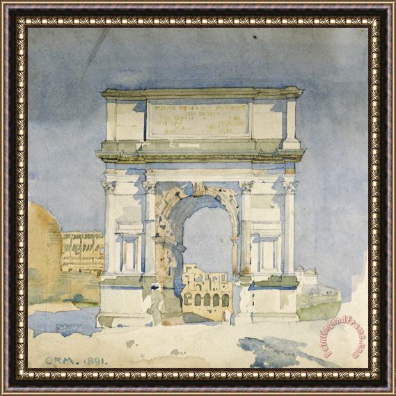 Charles Rennie Mackintosh Rome, Arch of Titus Framed Painting