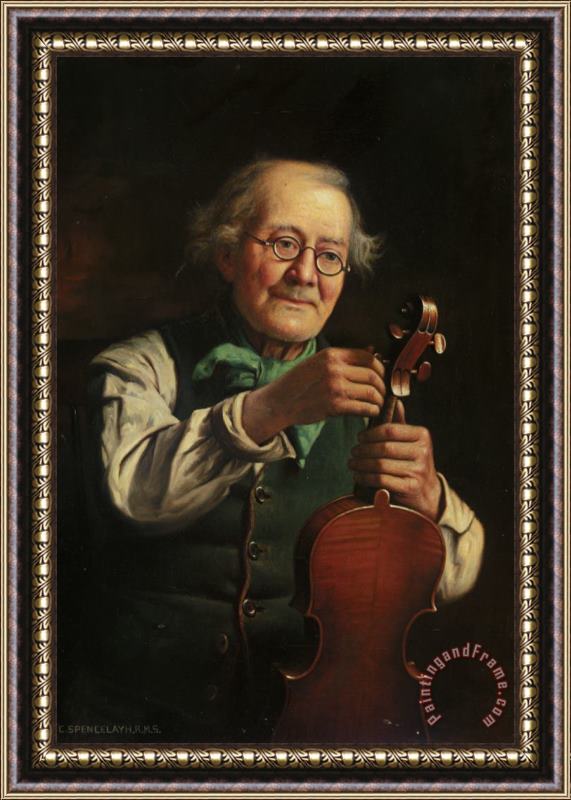 Charles Spencelayh A Broken String Framed Painting